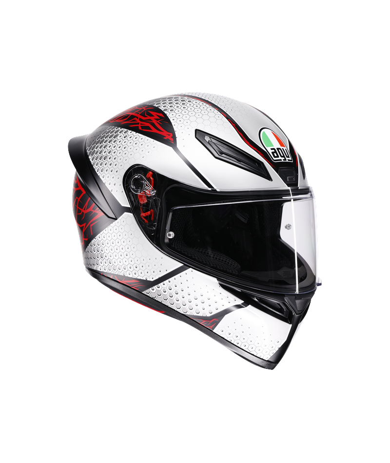 Kask Integralny AGV K1 S # Speedarmor Matowy Czarny/Szary/Czerwony L