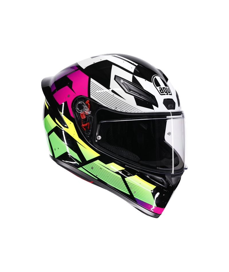 Kask Integralny AGV K1 S # Punkpulse Czarny/Fioletowy/Limonkowy L