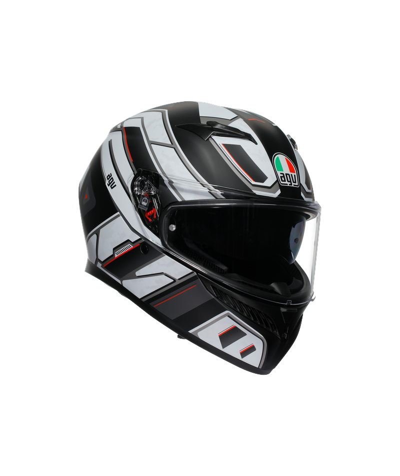 Kask Integralny AGV K3 Rivia Matt Czarny/Biały S
