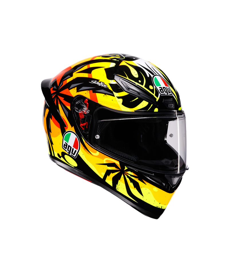 Kask Integralny AGV K1 S # Tropicrush Czarny/Pomarańczowy L