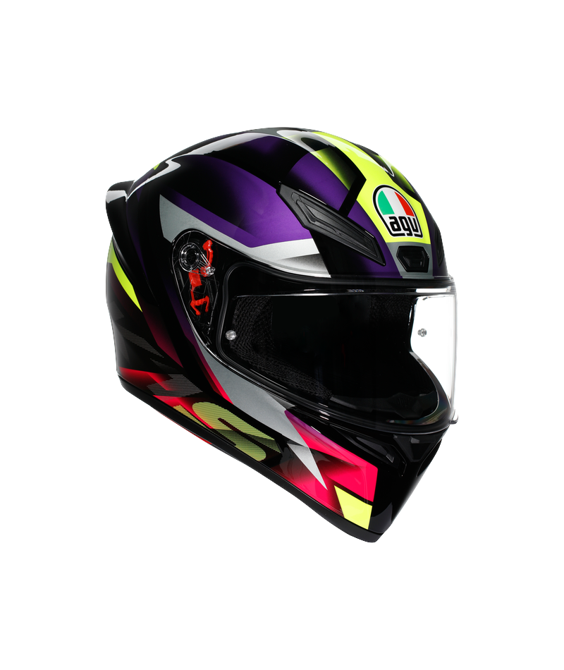 Kask Integralny AGV K1 S # Fastlap Połysk Czarny/Fioletowy/Różowy M