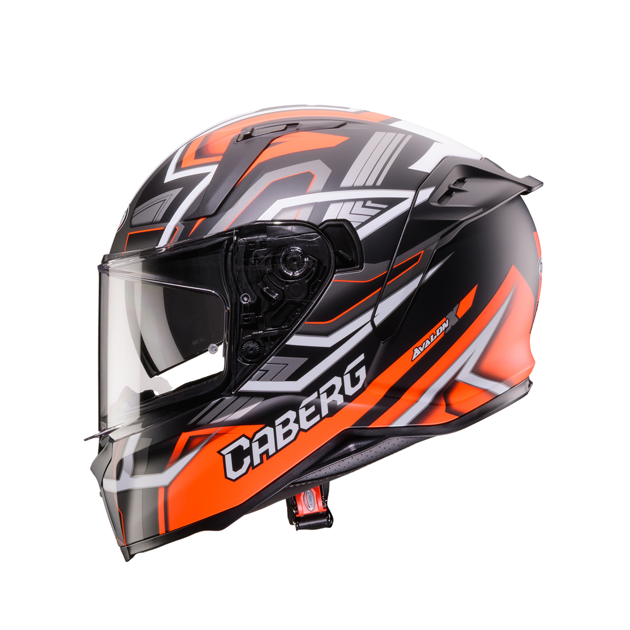 Kask Integralny Caberg Avalon X Brama Matt Czarny/Czerwony fluo/Szary S