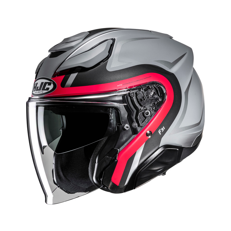 Kask Otwarty HJC F31 Bask Szary/Różowy M
