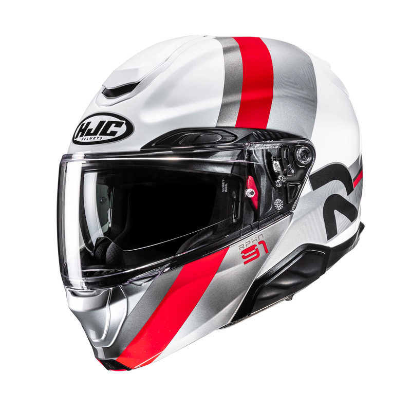 Kask Szczękowy HJC RPHA91 Fensh Biały/Czarwony M