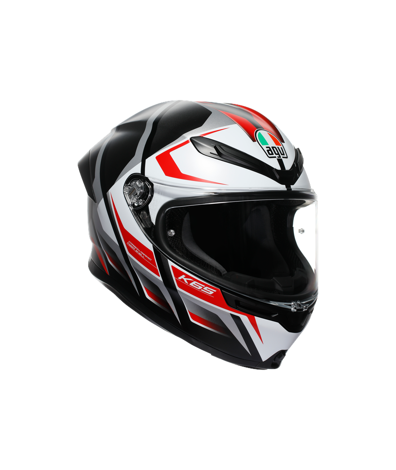 Kask Integralny AGV K6 S E2206 MPLK Karve Matowy Czarny/Biały/Czerwony L