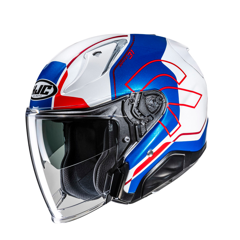 Kask Otwarty HJC RPHA31 Dereen Niebieski/Biały M