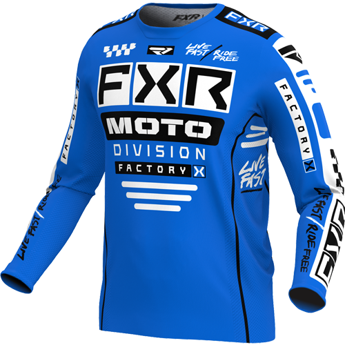 Koszulka cross offroad FXR Podium MX Yth Niebieski/Czarny YXL