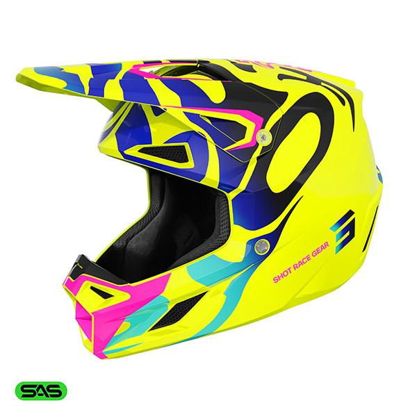 Kask Cross SHOT RACING Speed Kid Ghost Połysk Żółty fluo YS