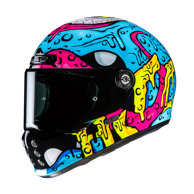 Kask Integralny HJC V10 Squeeze Niebieski/Różowy M
