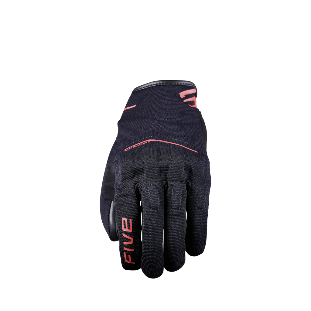 Rękawice motocyklowe Five RS4 Evo Czarny/Czerwony fluo L