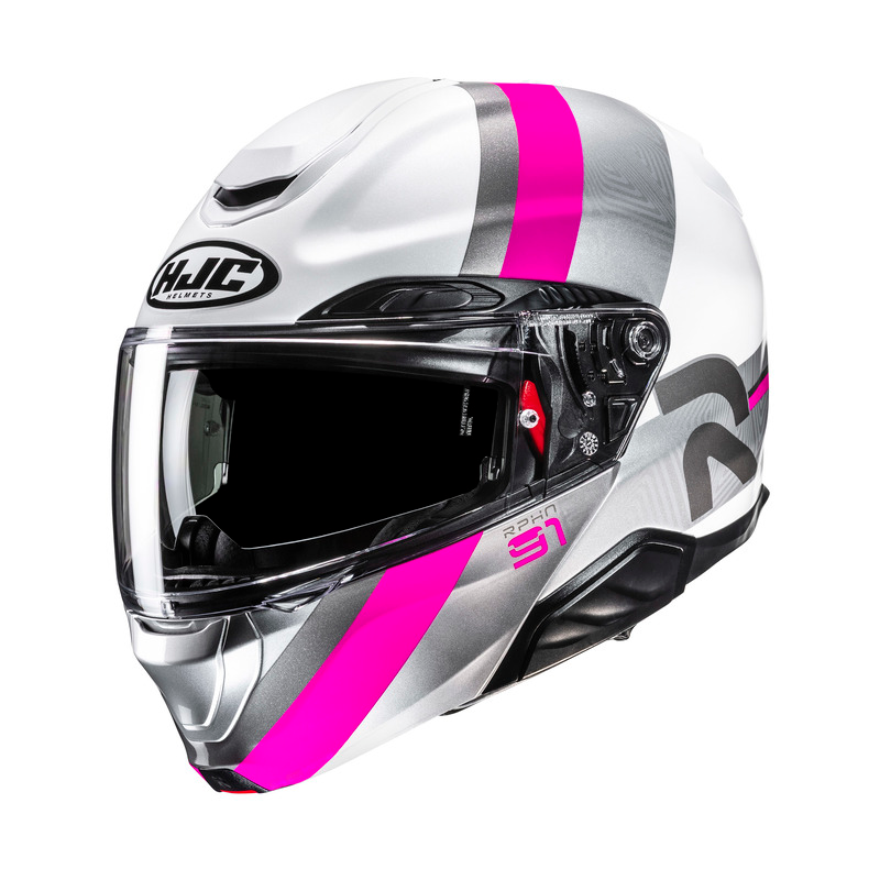 Kask Szczękowy HJC RPHA91 Fensh Biały/Różowy M