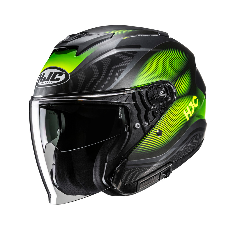 Kask Otwarty HJC I31 Depe Czarny/Zielony M