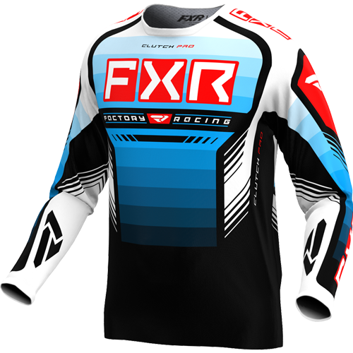 Koszulka cross FXR Clutch Pro MX Niebieski/Czerwony/Czarny M