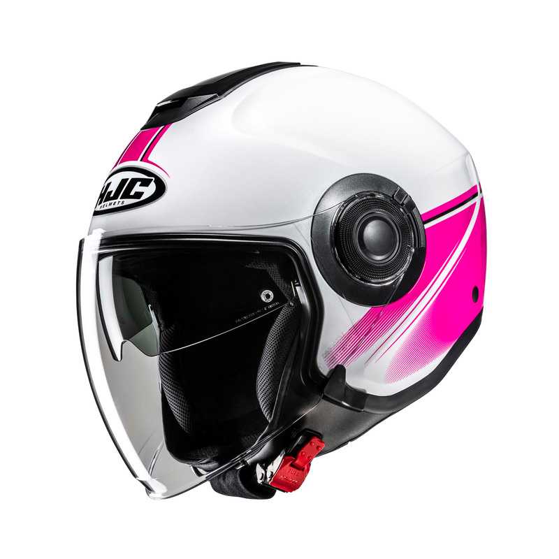 Kask Otwarty HJC I40N Vision Biały/Różowy M
