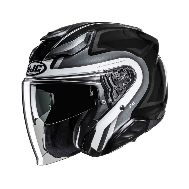 Kask Otwarty HJC F31 Bask Czarny/Biały M