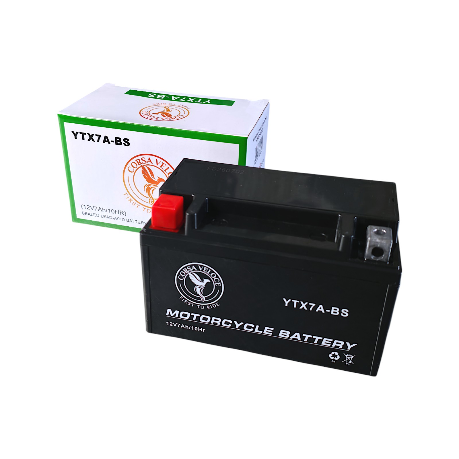 Akumulator AGM CORSA VELOCE YTX7A-BS 12V 7Ah