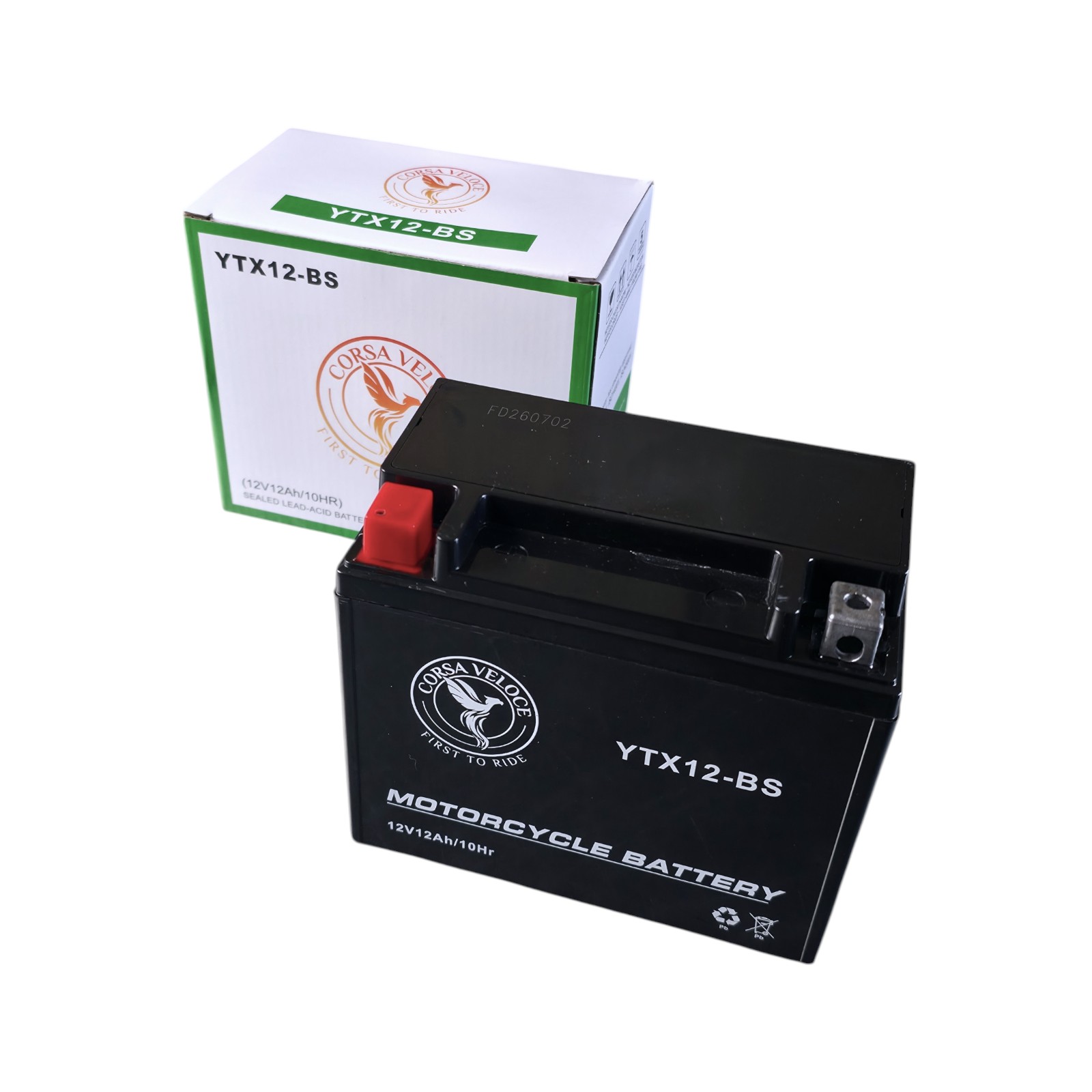 Akumulator AGM CORSA VELOCE YTX12-BS 12V 10Ah