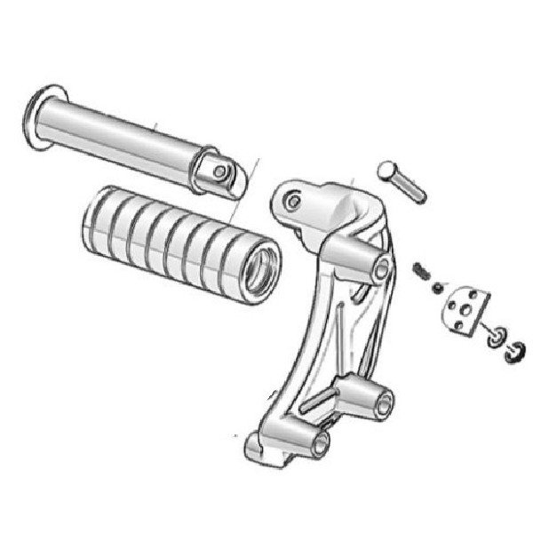 Passenger Footrest Assy R.H. – Prawy podnóżek pasażera (zespół) SWM Stormbreaker 41150457