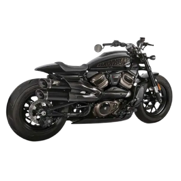 UKŁAD WYDECHOWY – TŁUMIK ZARD GT 2-IN-2 SLIP-ON HARLEY-DAVIDSON SPORTSTER S 1250 2021-2025 EURO 5 BLACK