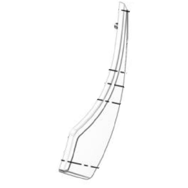 Lewa przednia dekoracyjna osłona zbiornika paliwa SWM 53390236 | Front Decorative Block LH, Fuel Tank