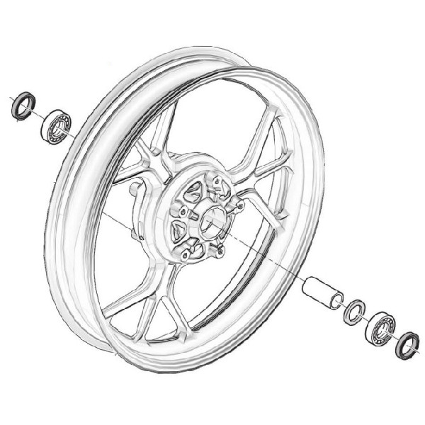 Front Aluminium Wheel Assembly SWM 10000474 Przednie koło aluminiowe – kompletne