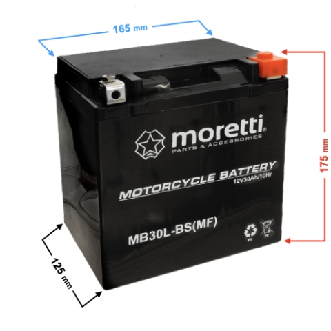Akumulator Moretti AGM MB30L-BS 12V 30Ah