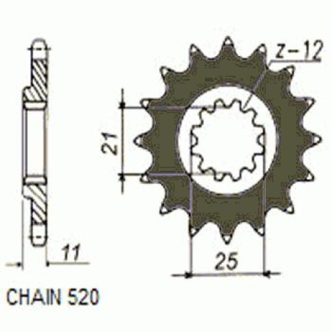 ZEBATKA NAPEDOWA PRZÓD Rozmiar 15 SUNF383-15 HUSQVARNA WR 250 WR 300 TXC 511 SMS 630 TE 450 TE 510