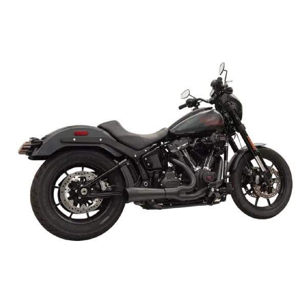 UKŁAD WYDECHOWY – TŁUMIK BASSANI XHAUST 2-1 SHORT RIPPER HARLEY-DAVIDSON SOFTAIL 2018-UP BLACK
