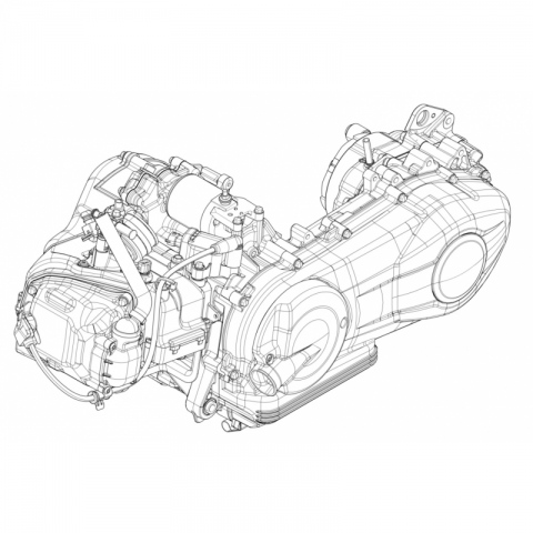 Engine 125 4T/3V E4-CM1628405