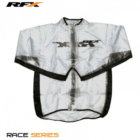 KURTKA PRZECIWDESZCZOWA DZIECIĘCA RFX CZARNA rozmiar L