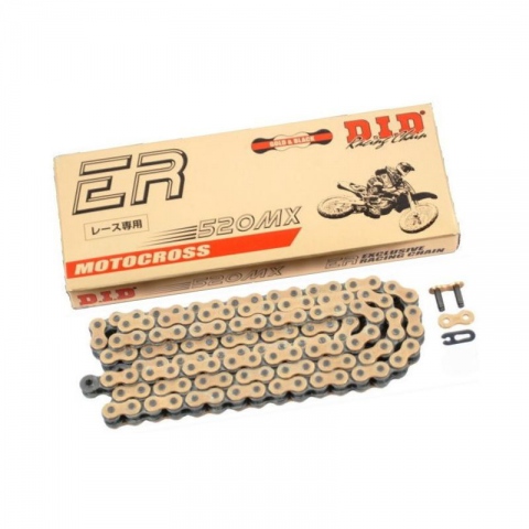 ŁAŃCUCH MOTOCYKLOWY DID MX 520 DŁUGOŚĆ 116 OGNIW G&B ZAPINKA