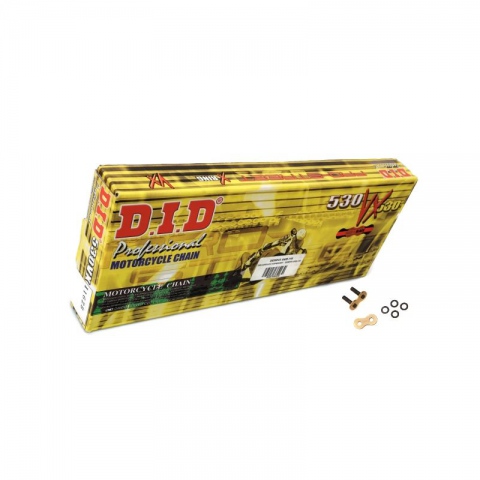 ŁAŃCUCH MOTOCYKLOWY DID VX 530 DŁUGOŚĆ 116 OGNIW DID50VX G&B-116 ZAKUWKA