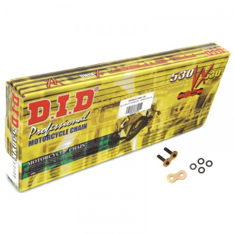 ŁAŃCUCH MOTOCYKLOWY DID VX 530 DŁUGOŚĆ 120 OGNIW DID50VX G&B-120 ZAKUWKA