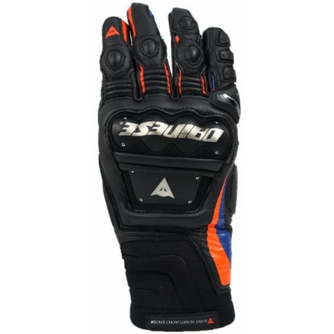 Rękawice motocyklowe Dainese Race Pro In Czarny/Czerwony fluo/Niebieski XL