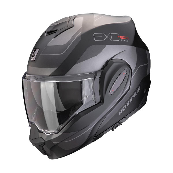 Kask Szczękowy Scorpion Exo Exo-Tech Evo Pro Commuta Matt Czarny/Srebrny M