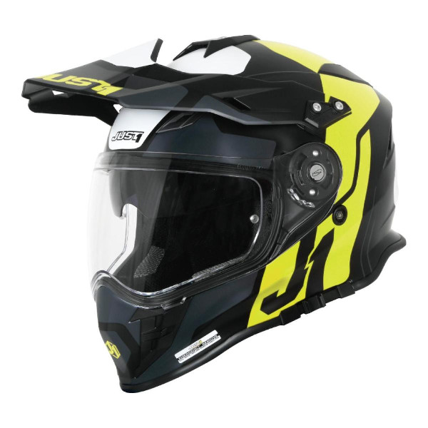 Kask Adventure JUST1 J34 Pro Tour Czarny/Żółty fluo M