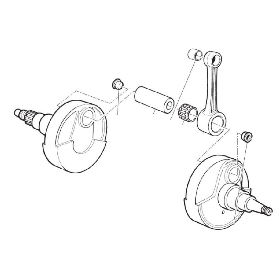 CRANKSHAFT WITH GEAR ASSEMBLY – Wał korbowy z kołem zębatym SWM M000A00174