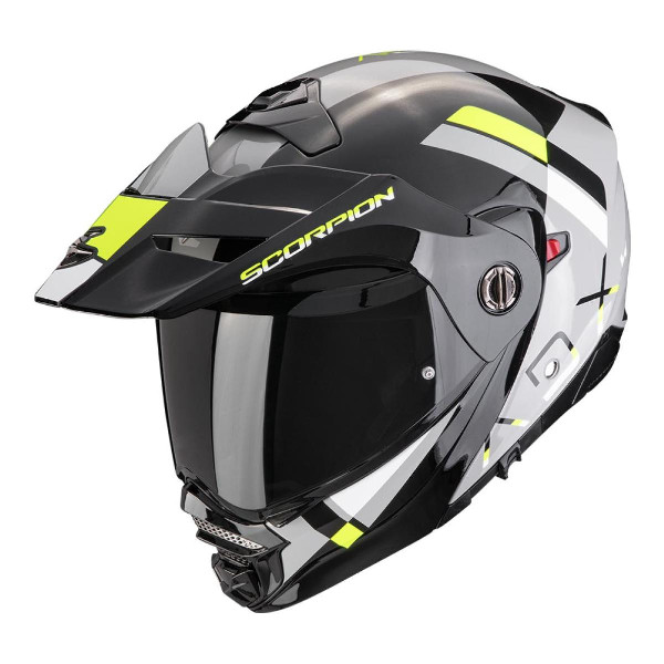 Kask Szczękowy SCORPION ADX-2 Galane Szary/Czarny/Żółty fluo Rozmiar M