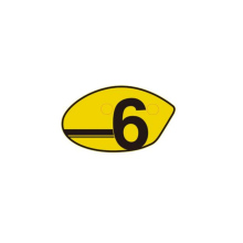LH number plate sticker