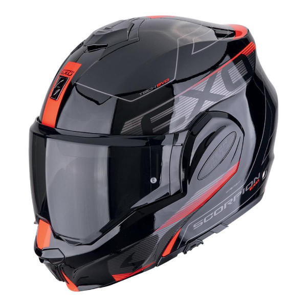 Kask Szczękowy Scorpion Exo Exo-Tech Evo Traveller Czarny/Czerwony