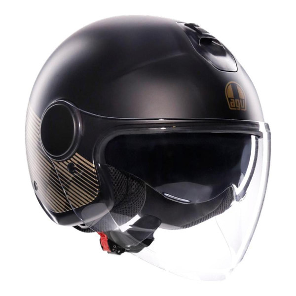 Kask Otwarty AGV Eteres Ponza Matt Czarny/Złoty S