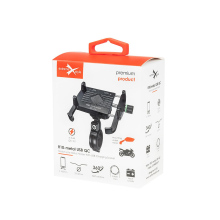 UCHWYT MOTOCYKLOWY R10-METAL USB QC