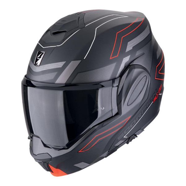 Kask Szczękowy Scorpion Exo Exo-Tech Evo Conquer Matt Czarny/Czerwony M