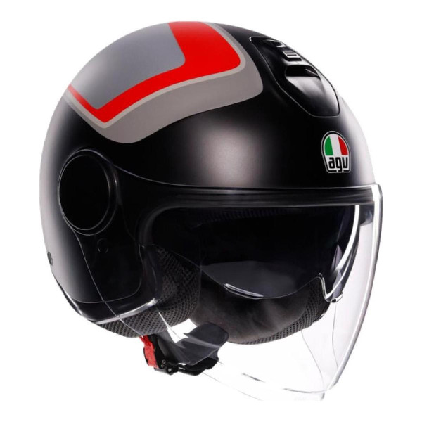 Kask Otwarty AGV Eteres Scaglieri Matt Szary/Czerwony L