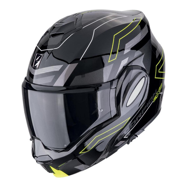 Kask Szczękowy Scorpion Exo Exo-Tech Evo Conquer Czarny/Żółty fluo M