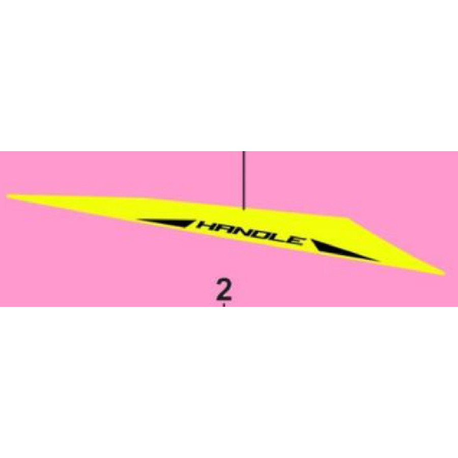 NAKLEJKA PRAWEJ STRONY TYLNEGO BŁOTNIKA / REAR FENDER STICKER RH – STICKERS – YELLOW – 74040117