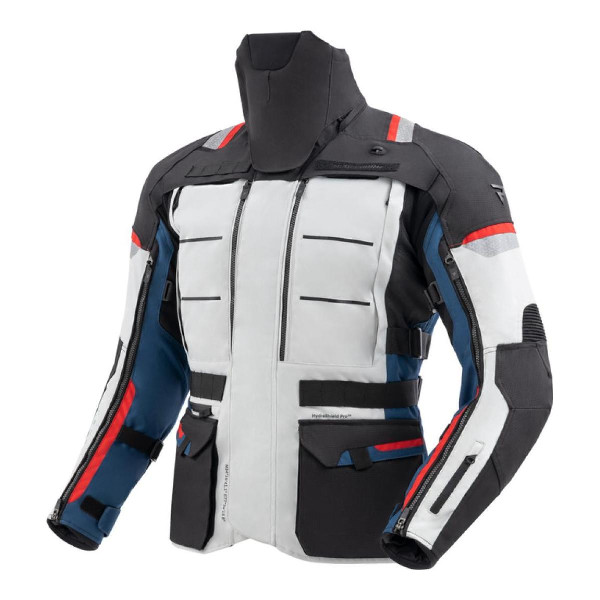 Kurtka tekstylna REBELHORN Cubby V Niebieski/Szary/Czerwony 2XL