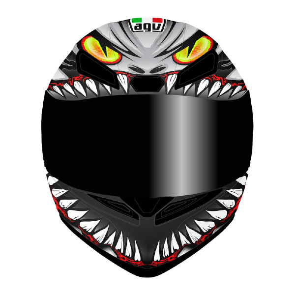 Kask Integralny AGV AGV K1 S Lyzard Matt Czarny/Szary/Czerwony L