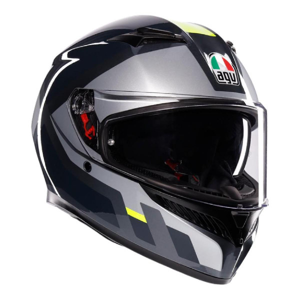 Kask Integralny AGV K3 Shade Szary/Żółty fluo M