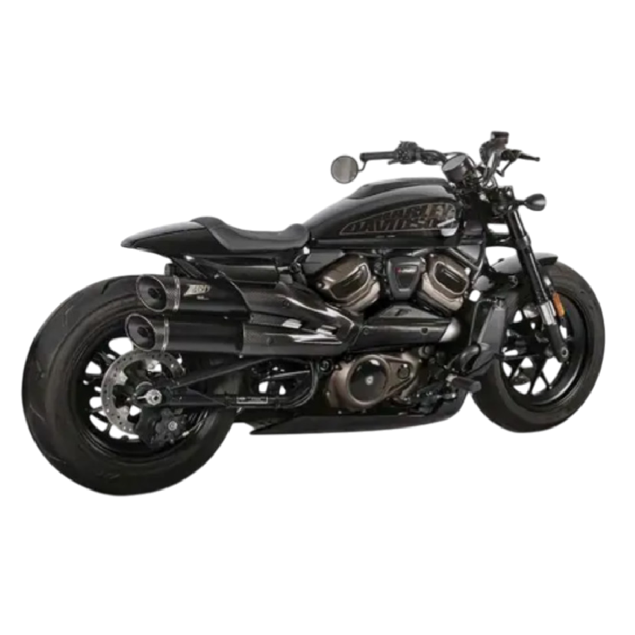 UKŁAD WYDECHOWY – TŁUMIK ZARD GT 2-IN-2 SLIP-ON HARLEY-DAVIDSON SPORTSTER S 1250 2021-2025 EURO 5 BLACK